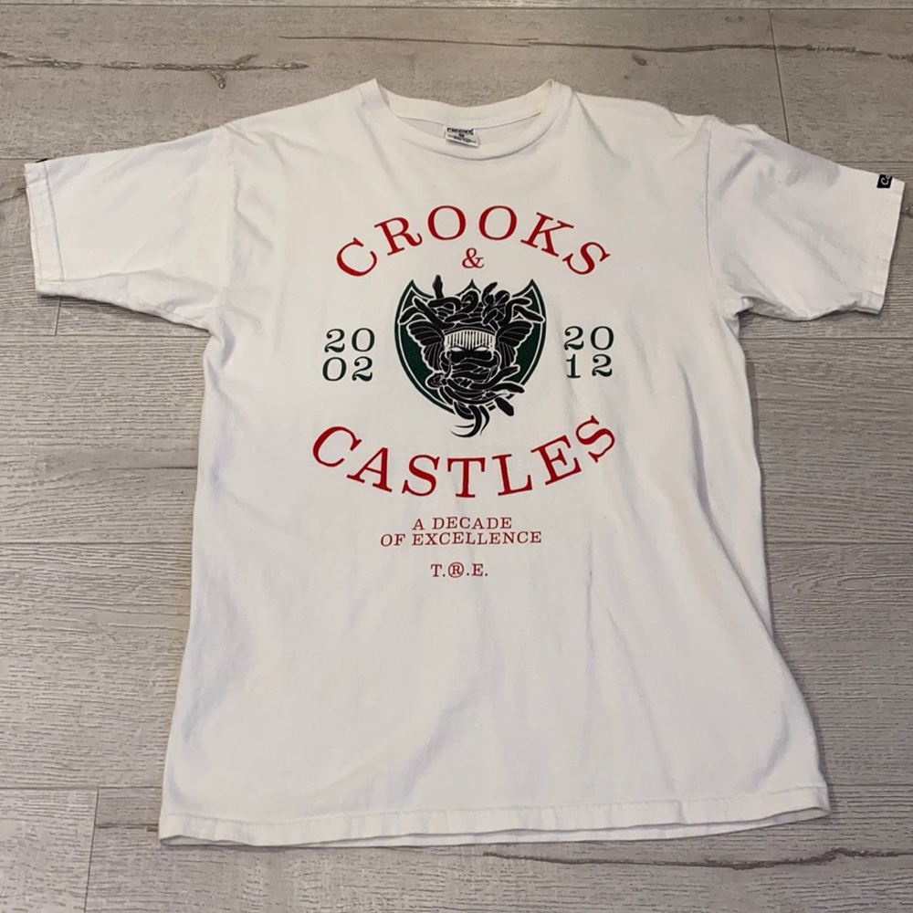 Crooks & Castles decade of excellence white tshirt